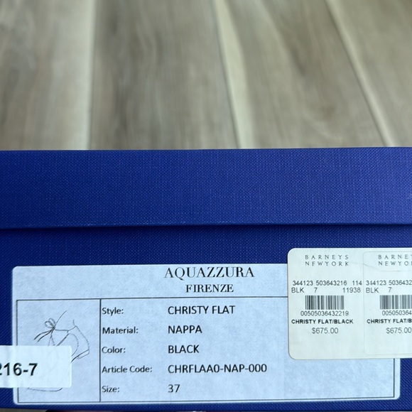 Authentic AQUAZZURA Christy pointed toe Flat. Size 37. - Picture 9 of 9